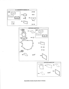 Gasket Sets Diagram and Parts List for 48M877-5111-G5  Briggs and Stratton Engine